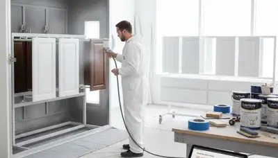 Professional cabinet painting and refinishing in Colorado Springs, CO kitchen by expert painters