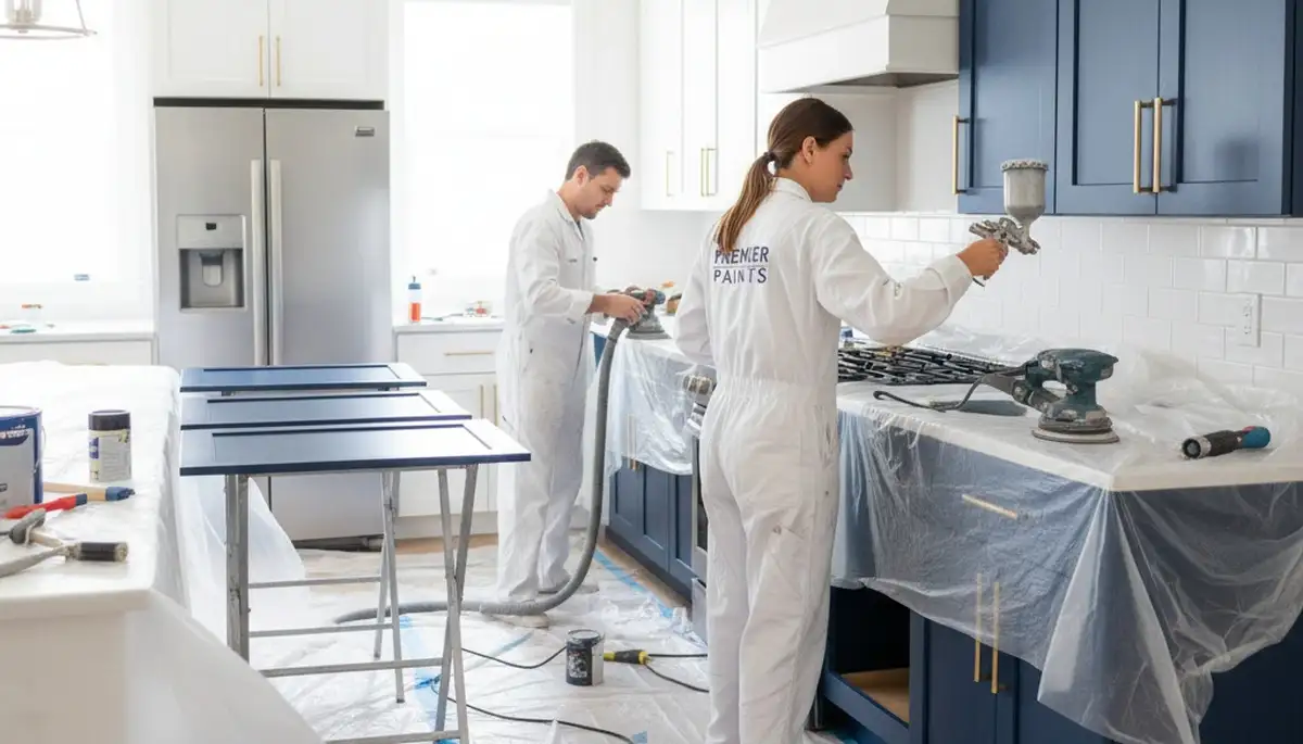 Expert cabinet painting and refinishing in Colorado Springs, CO kitchen by professional painters