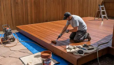 Professional deck and fence staining in Colorado Springs, CO enhancing outdoor wood durability and beauty