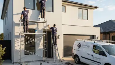 Professional exterior house painters in Colorado Springs, CO applying durable weatherproof paint