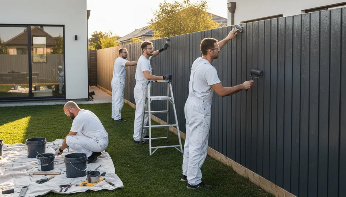 Professional fence painting in Colorado Springs, CO with durable weather-resistant finishes