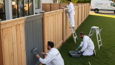 Professional fence painting in Colorado Springs CO with durable weather-resistant finishes