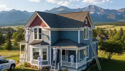 Professional house painters in Colorado Springs CO providing expert residential exterior painting
